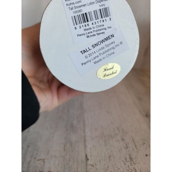 Snowman soap pump red cardinal Xmas bathroom kitchen home decor - Picture 7 of 7